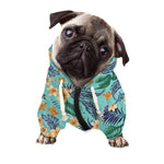 Vintage Hawaiian Aloha Pattern Print Dog Zip Up Hoodie