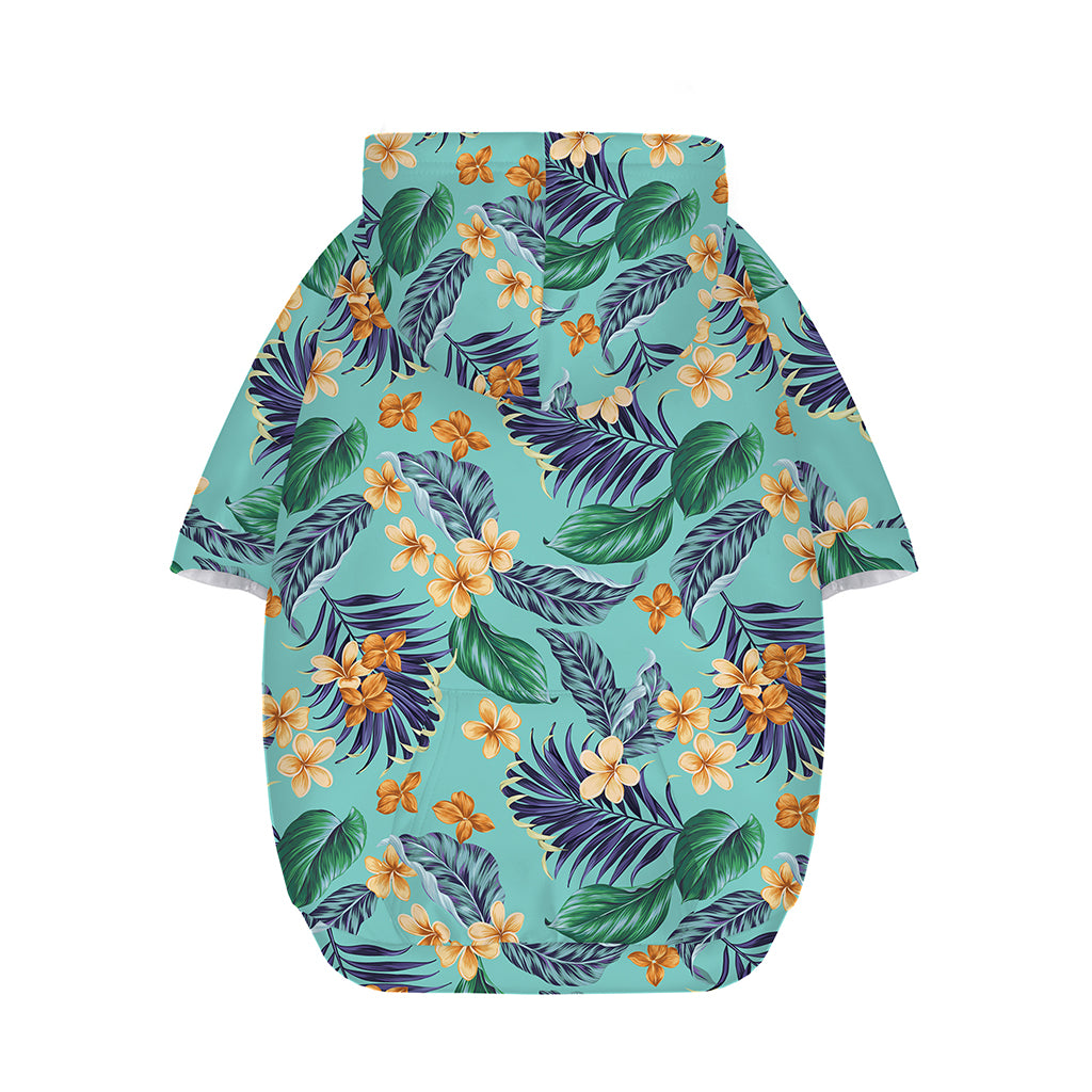 Vintage Hawaiian Aloha Pattern Print Dog Zip Up Hoodie