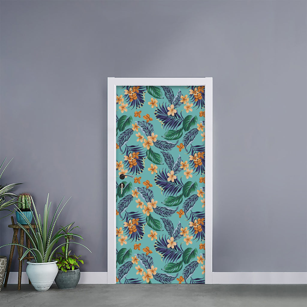 Vintage Hawaiian Aloha Pattern Print Door Sticker