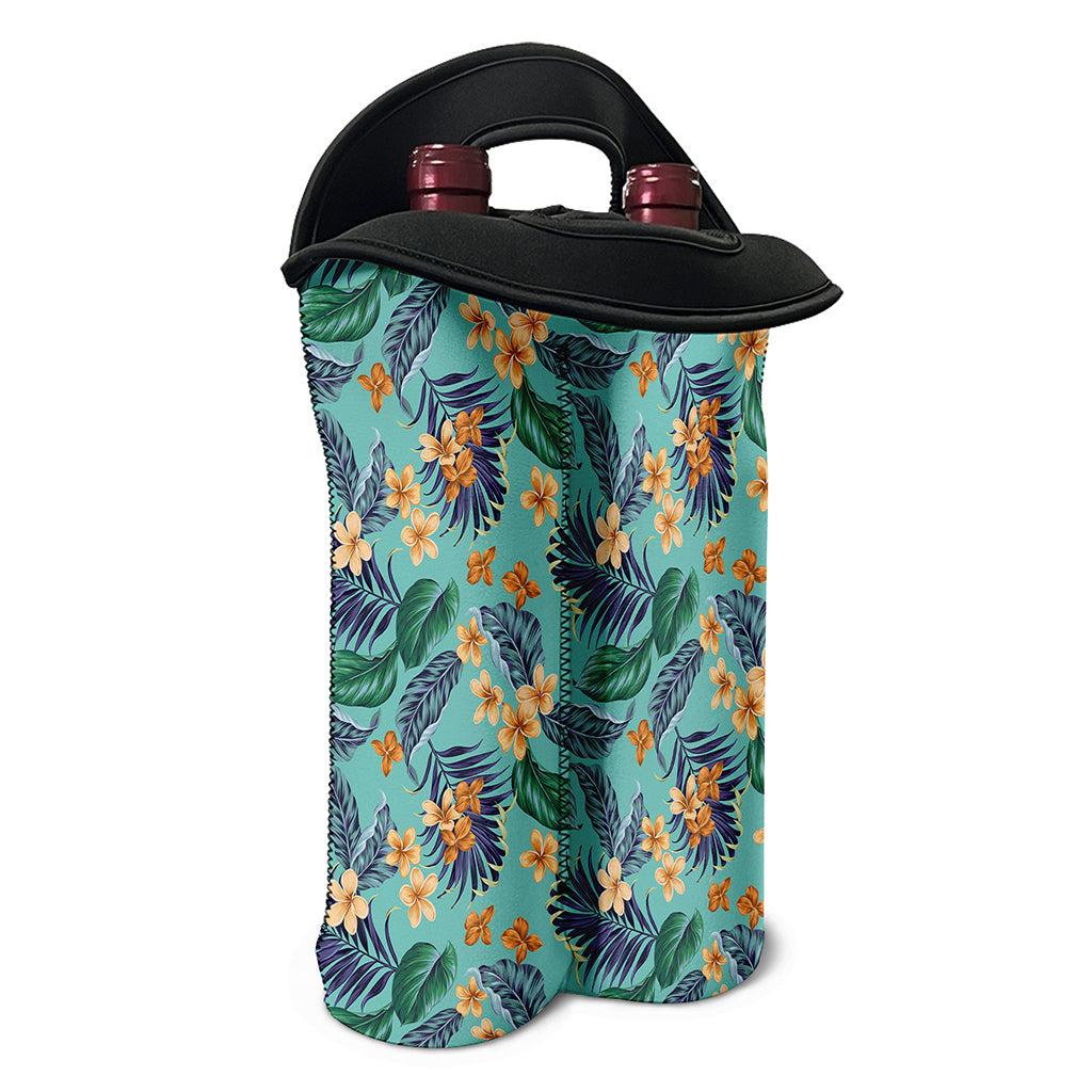 Vintage Hawaiian Aloha Pattern Print Double Neoprene Wine Tote
