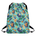 Vintage Hawaiian Aloha Pattern Print Drawstring Backpack
