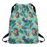 Vintage Hawaiian Aloha Pattern Print Drawstring Backpack
