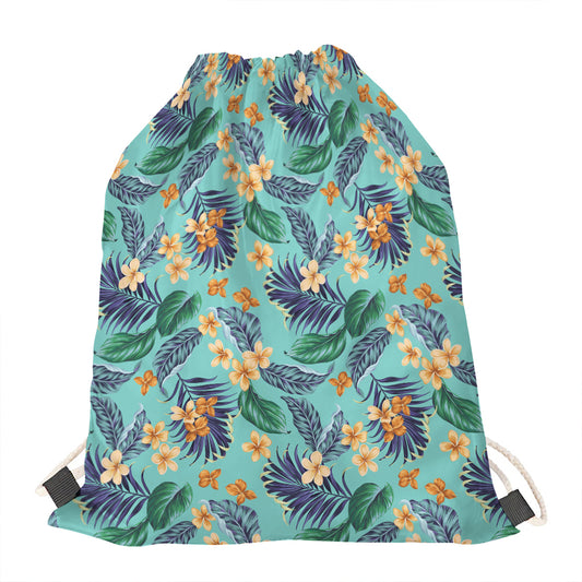 Vintage Hawaiian Aloha Pattern Print Drawstring Bag