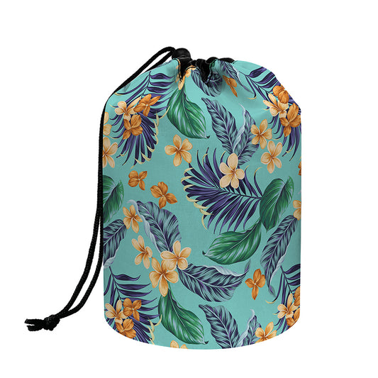 Vintage Hawaiian Aloha Pattern Print Drawstring Makeup Bag