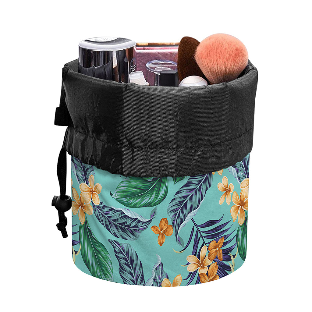 Vintage Hawaiian Aloha Pattern Print Drawstring Makeup Bag