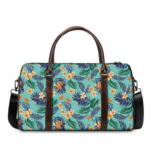 Vintage Hawaiian Aloha Pattern Print Duffle Bag