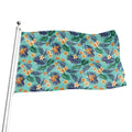 Vintage Hawaiian Aloha Pattern Print Flag