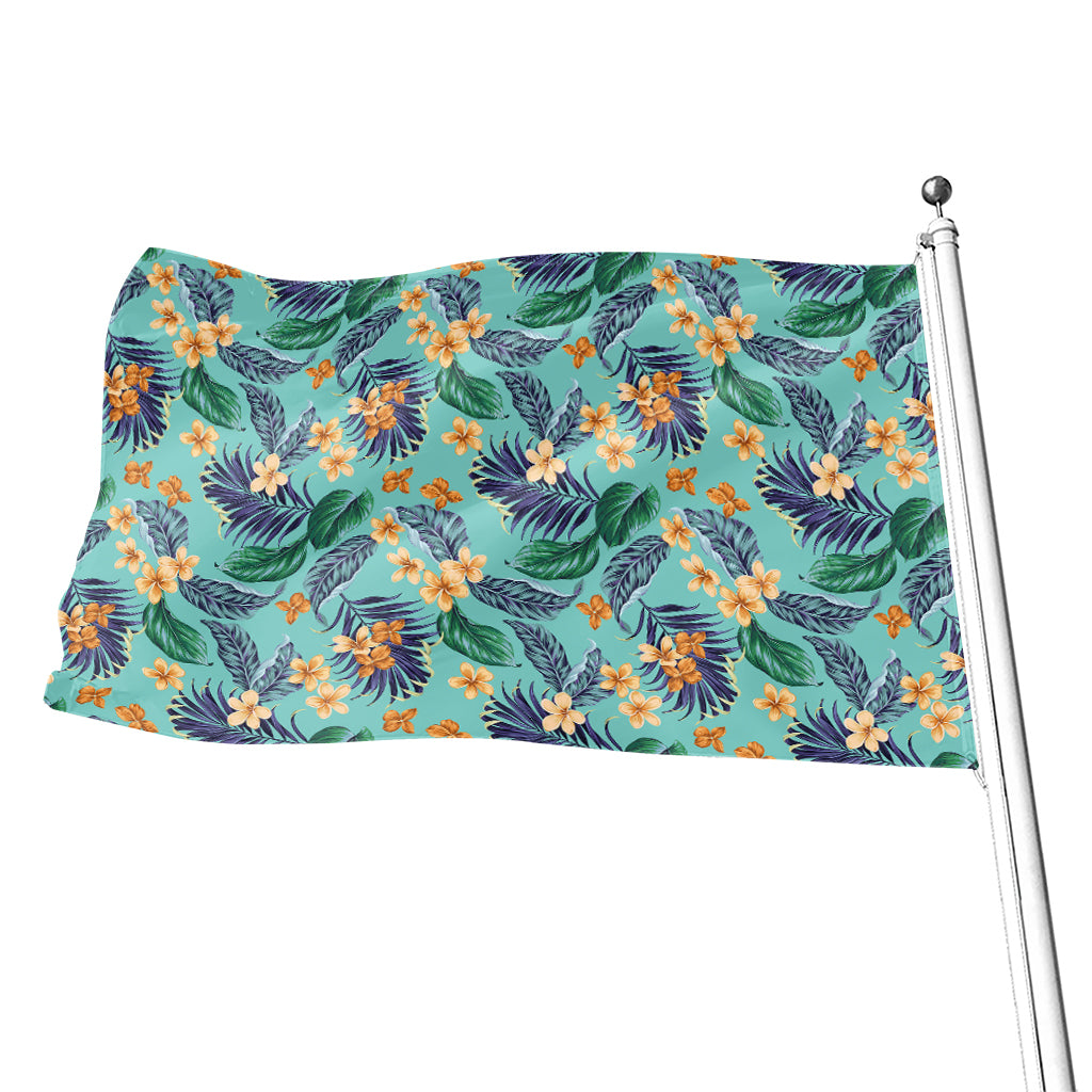 Vintage Hawaiian Aloha Pattern Print Flag
