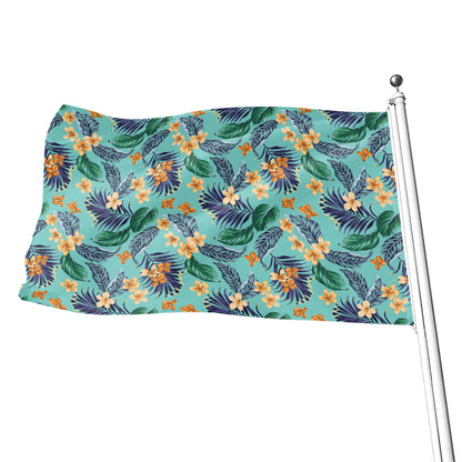 Vintage Hawaiian Aloha Pattern Print Flag