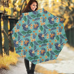 Vintage Hawaiian Aloha Pattern Print Foldable Umbrella