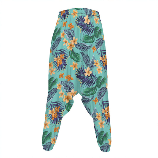 Vintage Hawaiian Aloha Pattern Print Hammer Pants
