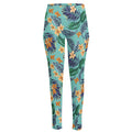 Vintage Hawaiian Aloha Pattern Print High-Waisted Pocket Leggings