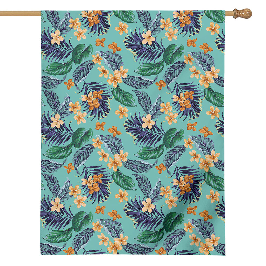 Vintage Hawaiian Aloha Pattern Print House Flag
