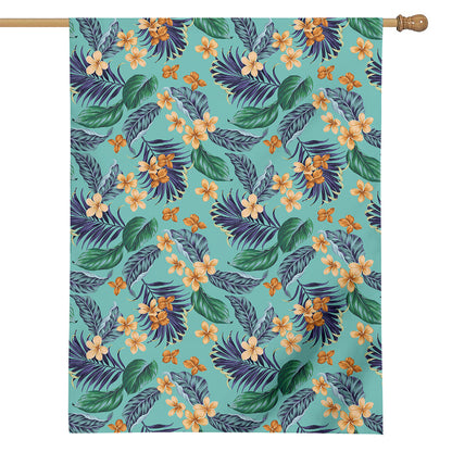 Vintage Hawaiian Aloha Pattern Print House Flag