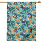 Vintage Hawaiian Aloha Pattern Print House Flag