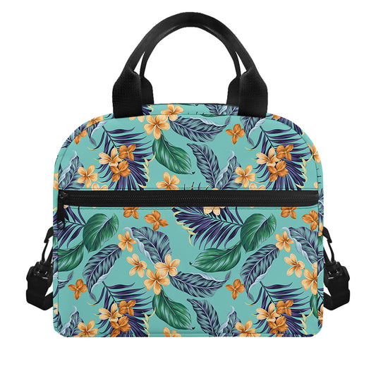 Vintage Hawaiian Aloha Pattern Print Insulated Lunch Bag