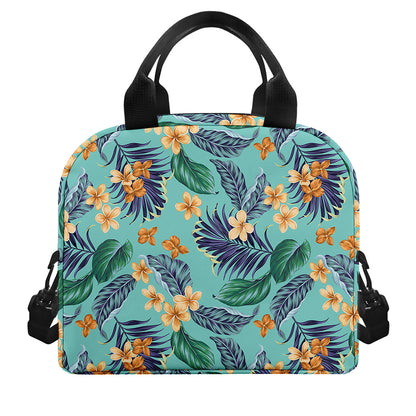 Vintage Hawaiian Aloha Pattern Print Insulated Lunch Bag