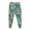 Vintage Hawaiian Aloha Pattern Print Jogger Pants