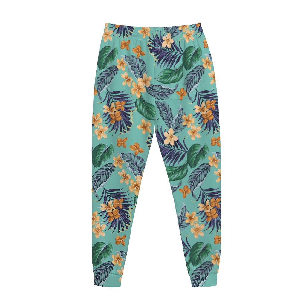 Vintage Hawaiian Aloha Pattern Print Jogger Pants