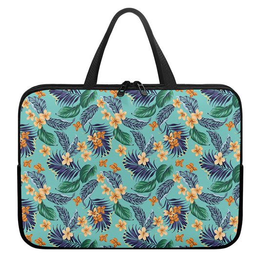 Vintage Hawaiian Aloha Pattern Print Laptop Sleeve With Handle