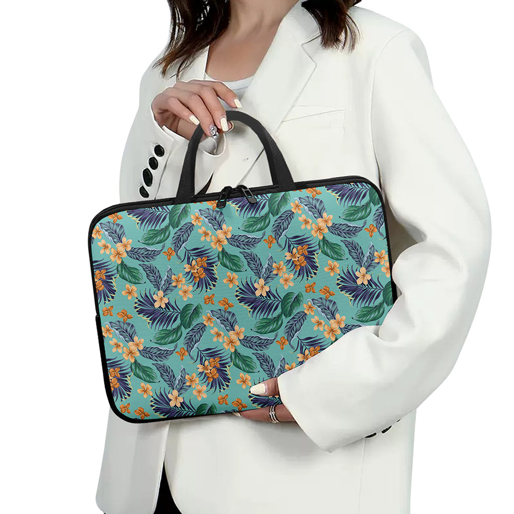 Vintage Hawaiian Aloha Pattern Print Laptop Sleeve With Handle
