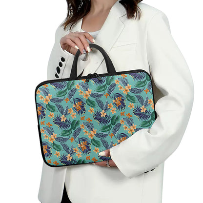 Vintage Hawaiian Aloha Pattern Print Laptop Sleeve With Handle
