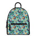 Vintage Hawaiian Aloha Pattern Print Leather Backpack