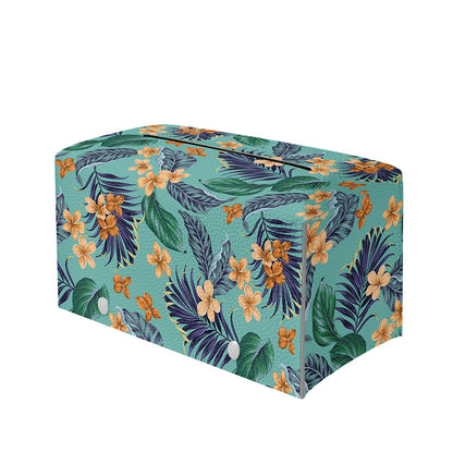 Vintage Hawaiian Aloha Pattern Print Leather Tissue Box Cover