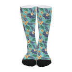 Vintage Hawaiian Aloha Pattern Print Long Socks