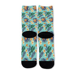 Vintage Hawaiian Aloha Pattern Print Long Socks
