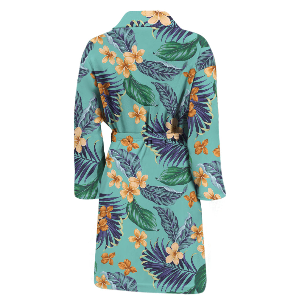 Vintage Hawaiian Aloha Pattern Print Men's Bathrobe