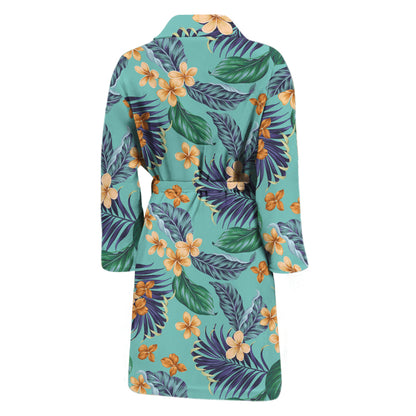 Vintage Hawaiian Aloha Pattern Print Men's Bathrobe