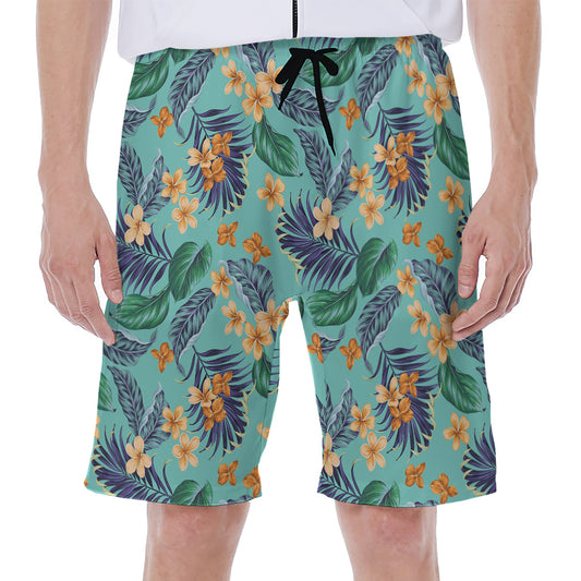 Vintage Hawaiian Aloha Pattern Print Men's Beach Shorts