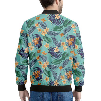 Vintage Hawaiian Aloha Pattern Print Men's Bomber Jacket