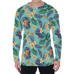 Vintage Hawaiian Aloha Pattern Print Men's Long Sleeve T-Shirt