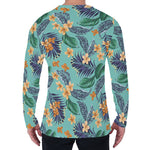 Vintage Hawaiian Aloha Pattern Print Men's Long Sleeve T-Shirt