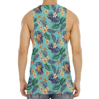 Vintage Hawaiian Aloha Pattern Print Men's Muscle Tank Top