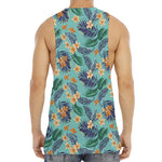 Vintage Hawaiian Aloha Pattern Print Men's Muscle Tank Top