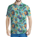 Vintage Hawaiian Aloha Pattern Print Men's Polo Shirt