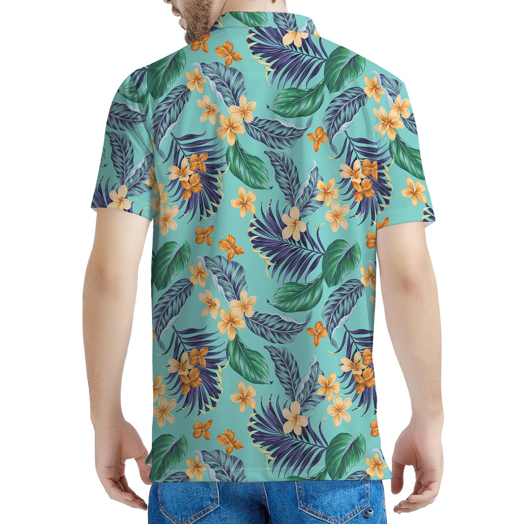 Vintage Hawaiian Aloha Pattern Print Men's Polo Shirt