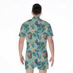 Vintage Hawaiian Aloha Pattern Print Men's Rompers