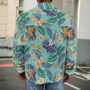 Vintage Hawaiian Aloha Pattern Print Men's Shirt Jacket