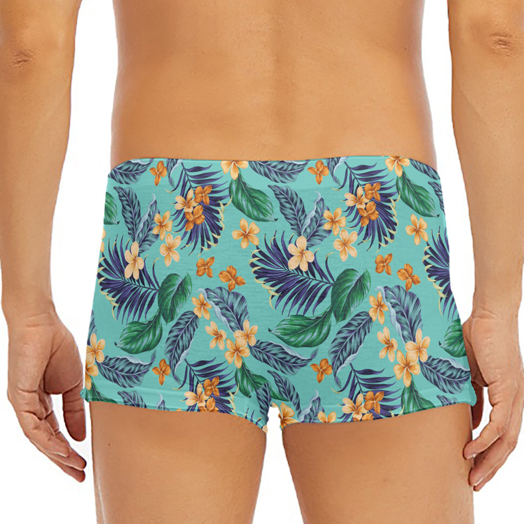 Vintage Hawaiian Aloha Pattern Print Men's Short Boxer Briefs