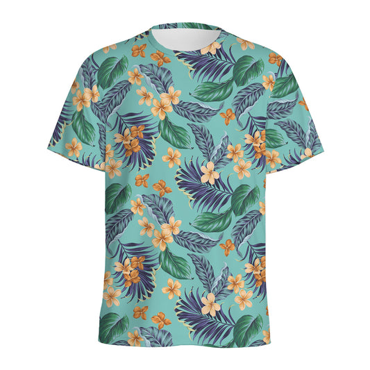 Vintage Hawaiian Aloha Pattern Print Men's Sports T-Shirt