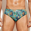 Vintage Hawaiian Aloha Pattern Print Men's Swim Briefs