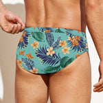 Vintage Hawaiian Aloha Pattern Print Men's Swim Briefs
