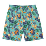 Vintage Hawaiian Aloha Pattern Print Men's Swim Trunks
