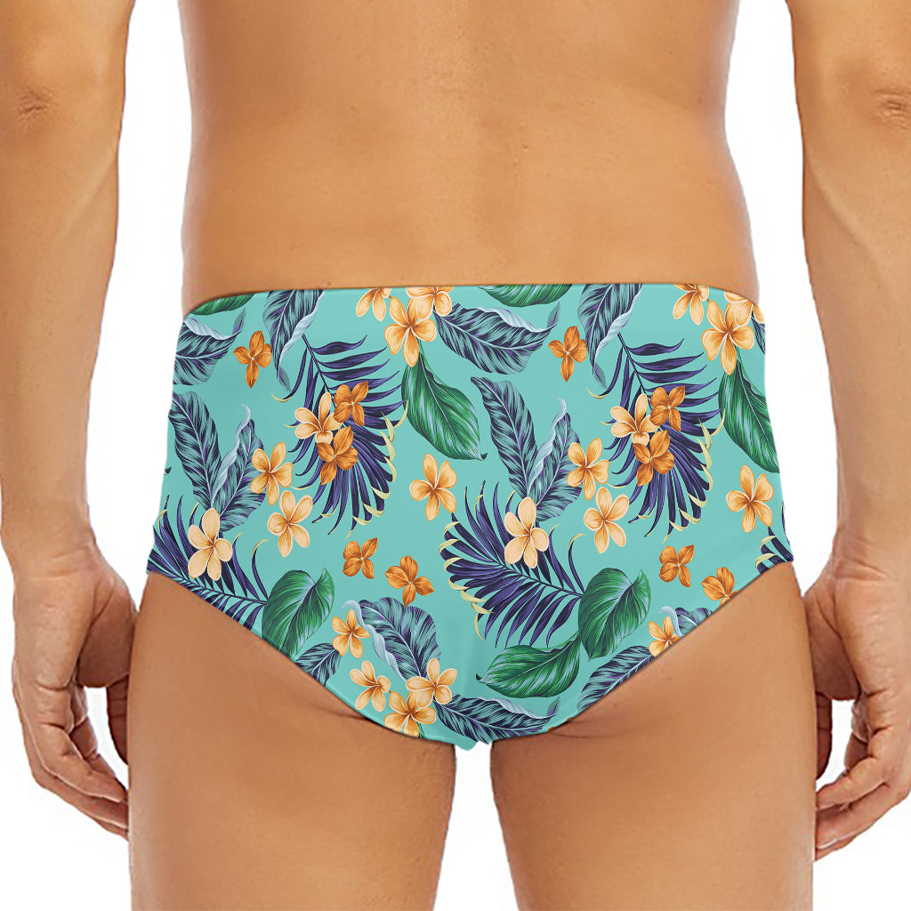 Vintage Hawaiian Aloha Pattern Print Men's Triangle Swim Briefs