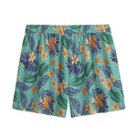 Vintage Hawaiian Aloha Pattern Print Mesh Shorts