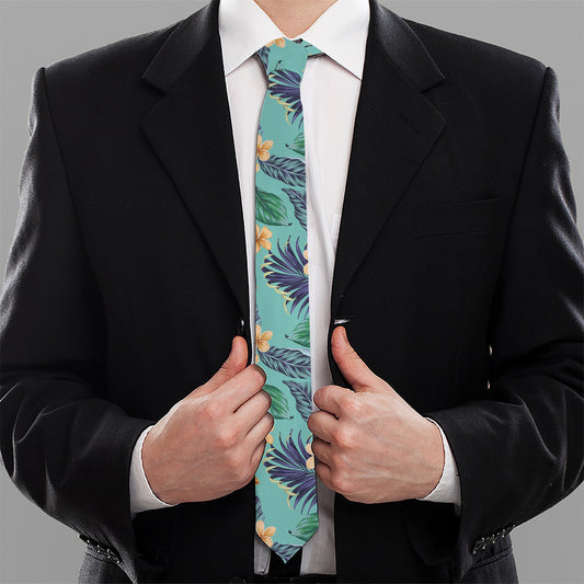 Vintage Hawaiian Aloha Pattern Print Necktie